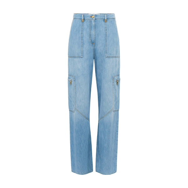 Elisabetta Franchi Jeans Jeans Donna cargo vita bassa Light blu - Francavilla Moda
